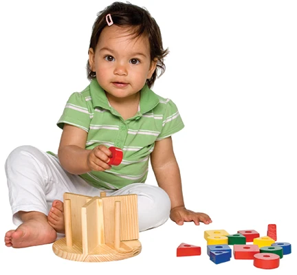 Northern Virginia Academy of Early Learning - toddler daycare - image of toddler playing with shape toys